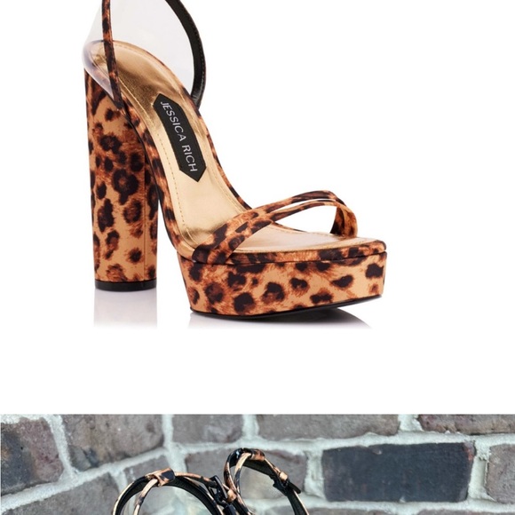 NWOT Jessica Rich leopard print heels size 38 (7.5 in U.S.) - Picture 3 of 7